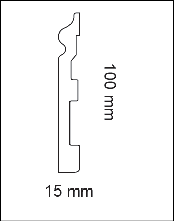 HD SKIRTING C285- BATTISCOPA 2 METRI 2000x100x15 mm - ARD