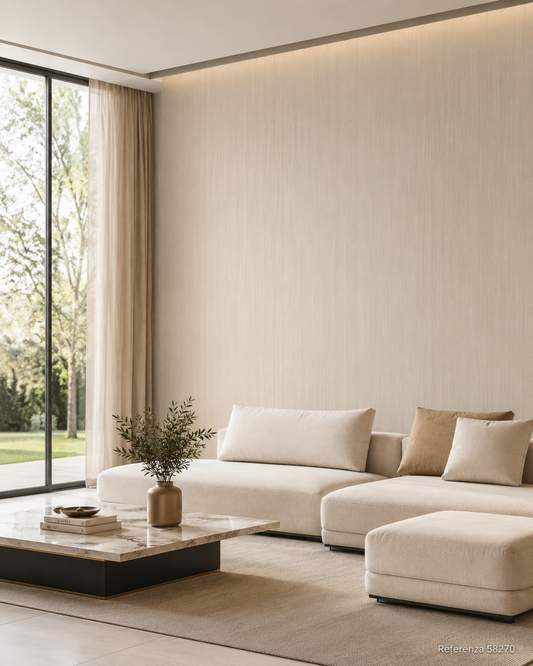 Carta da parati Marburg Wallcovering - 58270 sabbia effetto seta tinta unita
