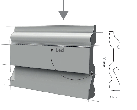 HD-SKIRTING-LED JX200 -BATTISCOPA PER LED - ARD