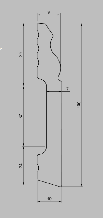 HD SKIRTING - COLOR SELECTION JX266/267/268 - BATTISCOPA 2000X100X14/10 mm - ARD