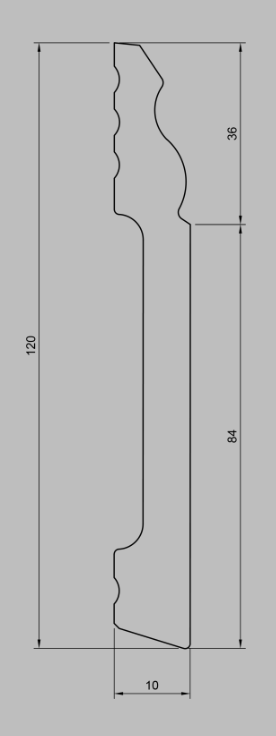 HD SKIRTING - COLOR SELECTION JX266/267/268 - BATTISCOPA 2000X100X14/10 mm - ARD