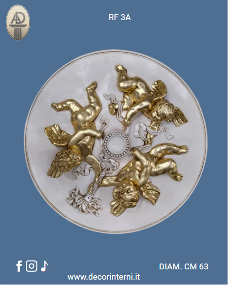 Rosone in Gesso con Foglia Oro