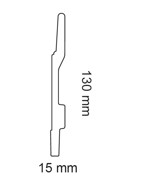 HD SKIRTING C406- BATTISCOPA 2 METRI 2000x130x15 mm - ARD