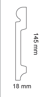 HD SKIRTING C409- BATTISCOPA 2 METRI  2000x145x18 mm - ARD