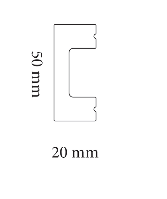 HD SKIRTING JX108 - BATTISCOPA 2 METRI 2000x50x20 mm - ARD