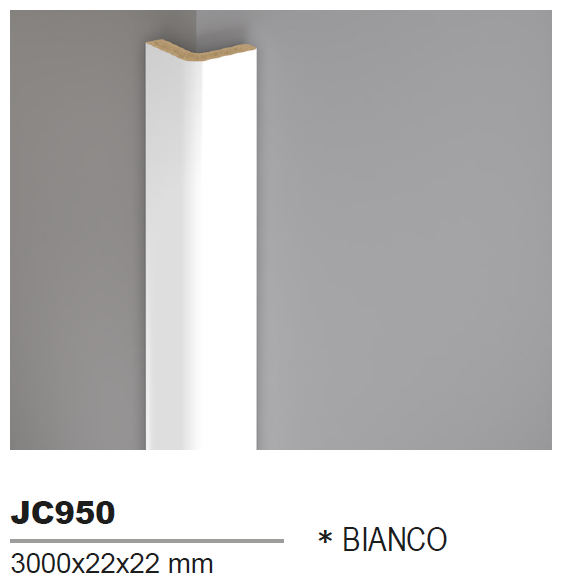 ANGLES - PROFILO ANGOLARE JC950 BIANCO - EFFETTO LEGNO - ARD
