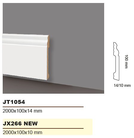 HD SKIRTING - COLOR SELECTION JT1054/JX266 - BATTISCOPA 2000X100X14/10 mm - ARD
