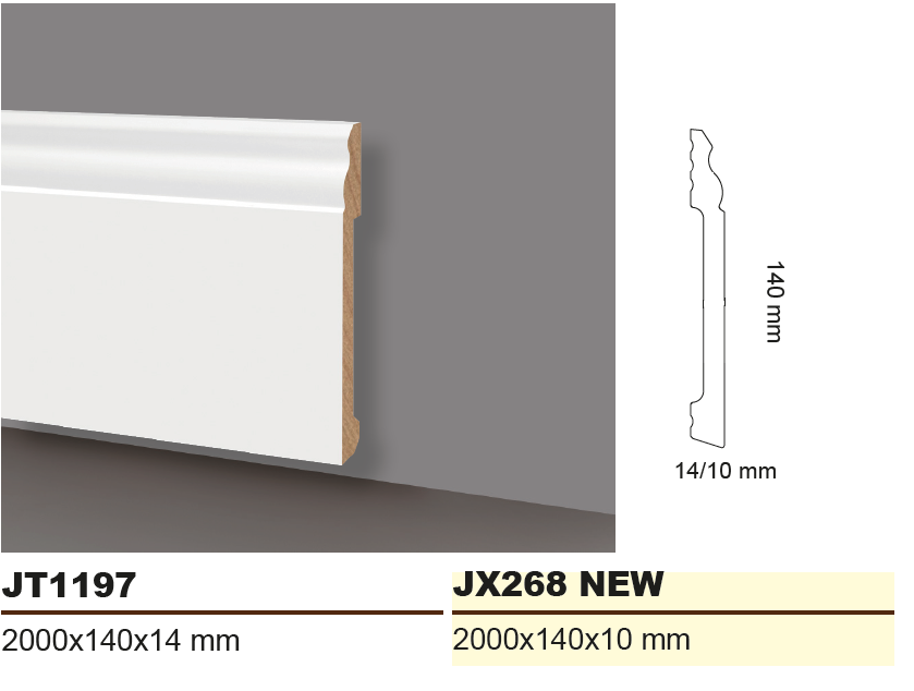 HD SKIRTING COLOR SELECTION JT1197/ JX268 - BATTISCOPA 2000x140x14/10 mm - ARD