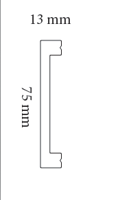 LE BOISERIE  - Cornici a parete JX105 | Bianco - 2000x75x13mm - ARD