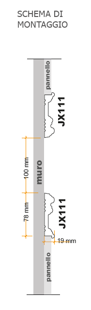 LE BOISERIE SERIES CLASSIC - PA111-120 - CORNICI IN DUROPOLIMERO - SP. 19MM