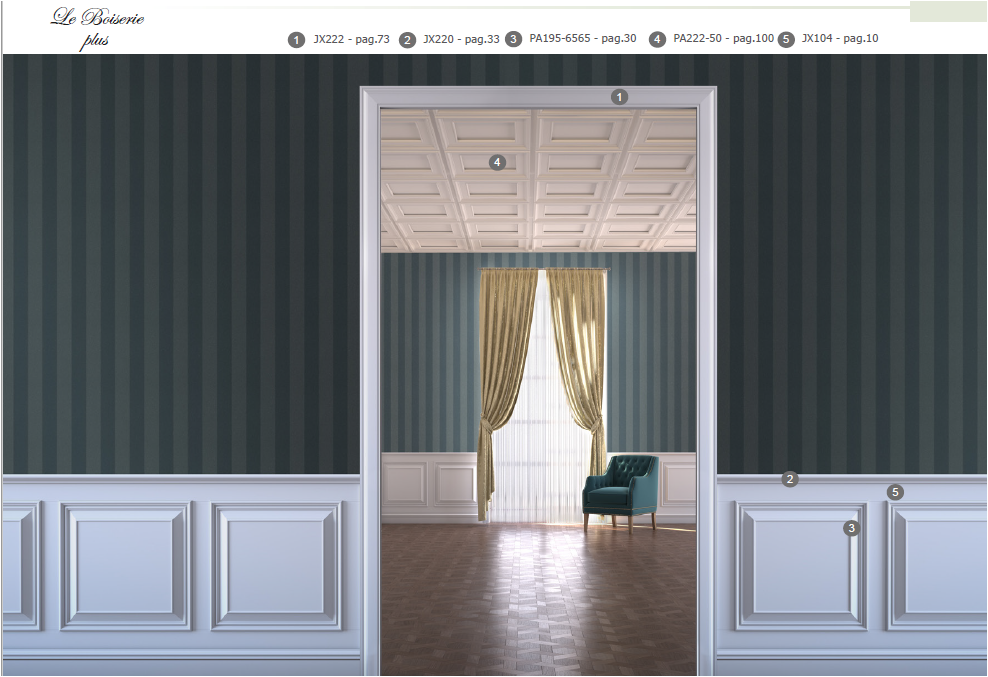 LE BOISERIE PLUS - CORNICE A PARETE - JX104 - ARD