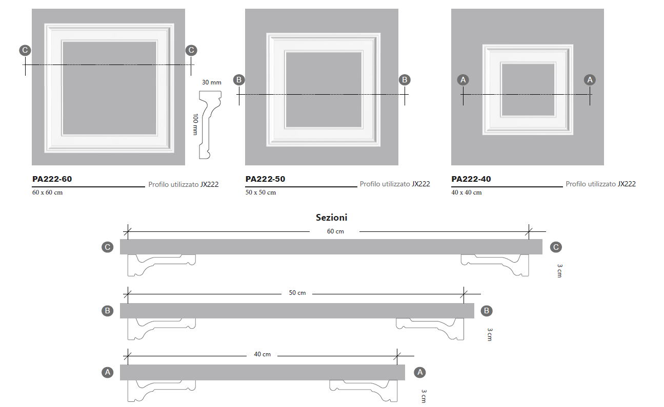 DOOR MOUDLING - CASSETTONATO - DIVERSE DIMENSIONI DISPONIBILI - ARD