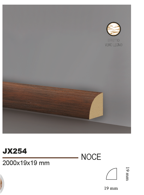 HD SKIRTING JX254 NOCE - BATTISCOPA 2000x19x19 mm - ARD