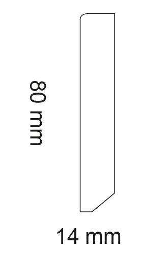 HD SKIRTING COLOR SELECTION - JT1118 -  BATTISCOPA 2000x80x14 mm - ARD