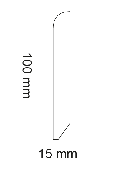 HD SKIRTING COLOR SELECTION - JT1055 - BATTISCOPA 2000x100x15 mm - ARD