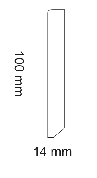 HD SKIRTING COLOR SELECTION -  JT1119 - BATTISCOPA 2000x100x14 mm - ARD