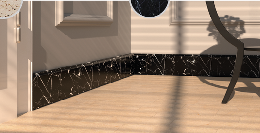 HD SKIRTING COLOR SELECTION - EFETTO MARMO JT1137 BIANCO CARRARA - BATTISCOPA 2000x85x14 mm - ARD