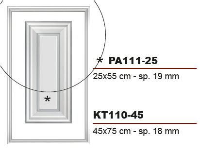 LE BOISERIE - SERIE TEOREMA - KIT PRE TAGLIATI - DIVERSE DIMENSIONI