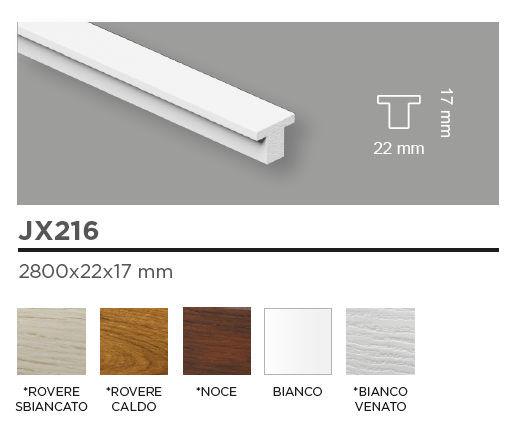 WALL PANEL - Giunzione - JX216A - JX218A