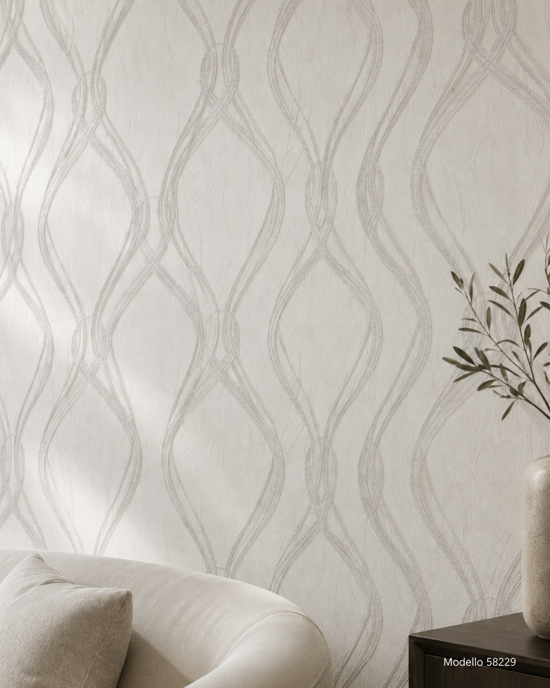 Carta da parati Marburg Wallcovering - 58229 perla geometrico a raggiera effetto 3D