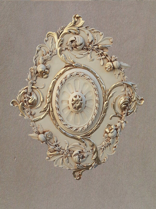 ROSONE IN GESSO (D445)