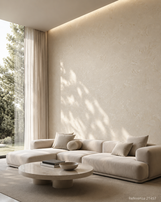 Carta da parati Marburg  Wallcovering - 21457 avorio floreale tono su tono effetto perlato