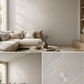 Carta da parati Marburg  Wallcovering - 20235 bianco perla motivo ondulato con perle in rilievo