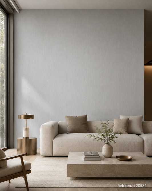 Carta da parati Marburg  Wallcovering - 20582 grigio chiaro effetto tessuto