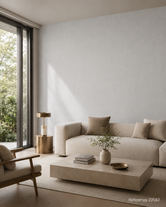 Carta da parati Marburg  Wallcovering - 20582 grigio chiaro effetto tessuto