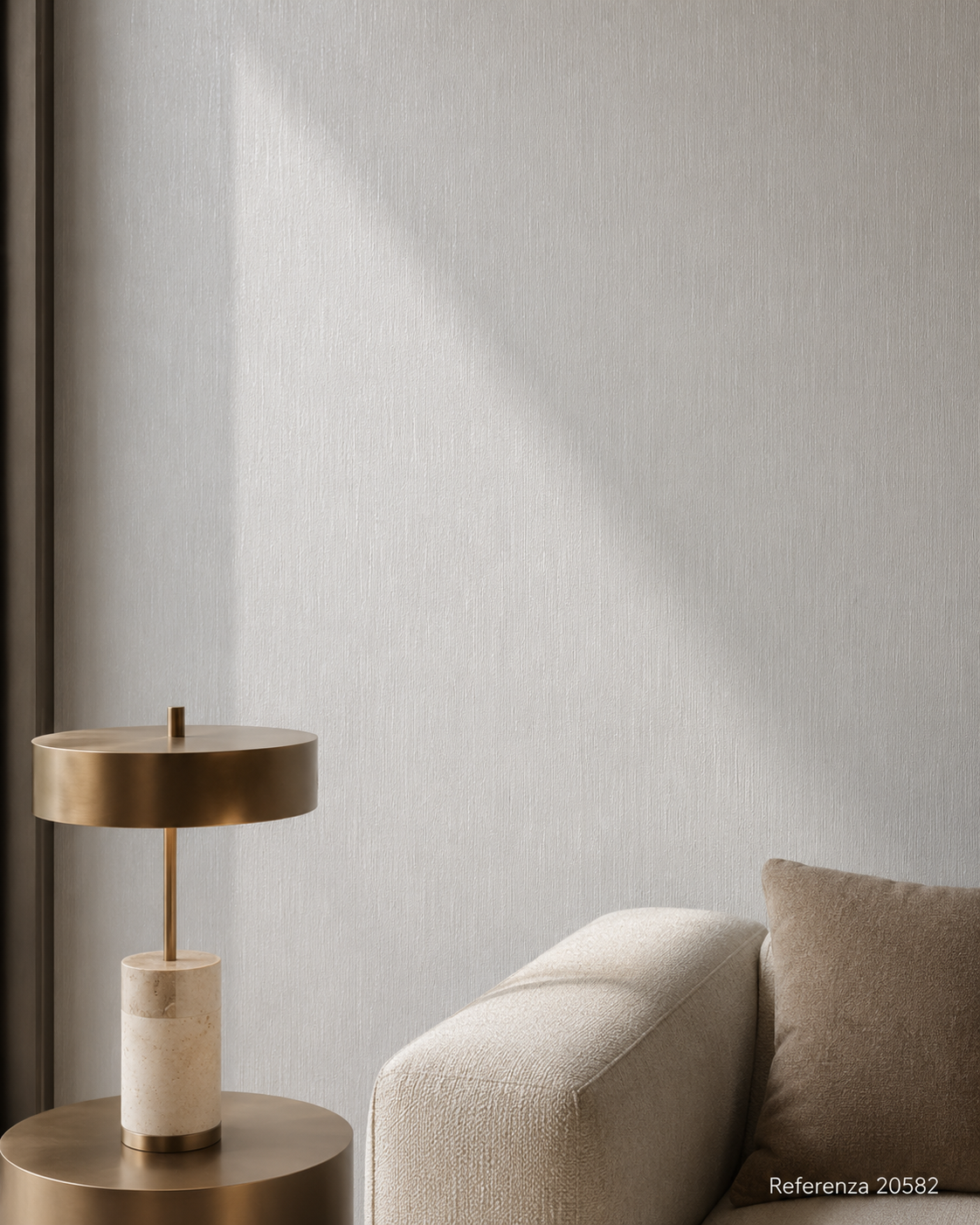 Carta da parati Marburg  Wallcovering - 20582 grigio chiaro effetto tessuto