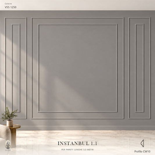 Boiserie Istambul 1B con profilo CW10 – parete decorata