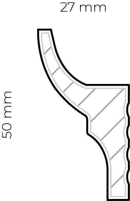 Serie F-led - Cornici a Soffitti con Predisposizione per Led - Jx240 2000x50x27 Mm - Ard