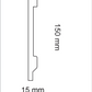 HD SKIRTING JC313- BATTISCOPA 2 METRI 2000x150x15 mm  - ARD