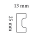 HD SKIRTING JX107 - BATTISCOPA 2 METRI 2000x50x13 mm - ARD