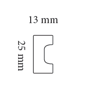 HD SKIRTING JX107 - BATTISCOPA 2 METRI 2000x50x13 mm - ARD