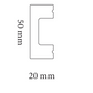 HD SKIRTING JX108 - BATTISCOPA 2 METRI 2000x50x20 mm - ARD