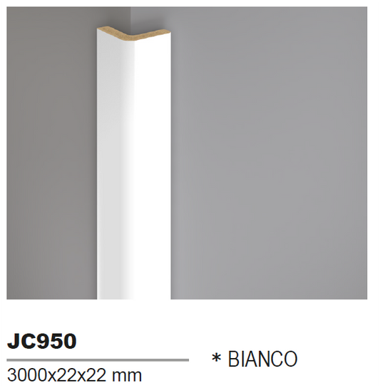 ANGLES - PROFILO ANGOLARE JC950 BIANCO - EFFETTO LEGNO - ARD