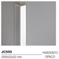 ANGLES - PROFILO ANGOLARE JC950 ARGENTO OPACO - EFFETTO LEGNO - ARD