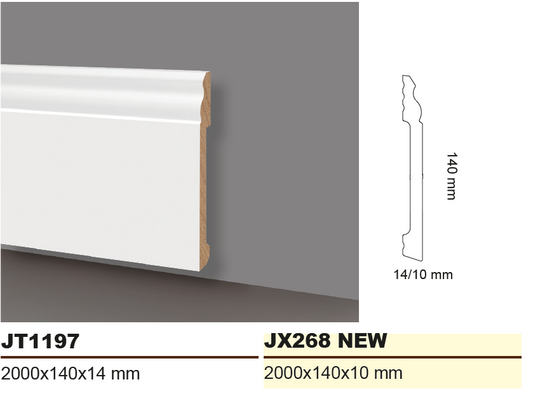 HD SKIRTING COLOR SELECTION JT1197/  JX268  - BATTISCOPA 2000x140x14/10 mm - ARD