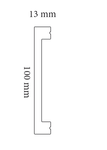 LE BOISERIE  - Cornici a Parete - JX104 - Bianco  2000x100x13mm - ARD