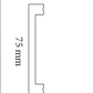 LE BOISERIE  - Cornici a parete JX105 | Bianco - 2000x75x13mm - ARD