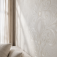 Carta da parati Marburg  Wallcovering - 54430 bianco perla damascato barocco con cristalli in rilievo