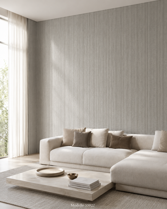 Carta da parati Marburg  Wallcovering - 55922 grigio perla righe verticali effetto seta