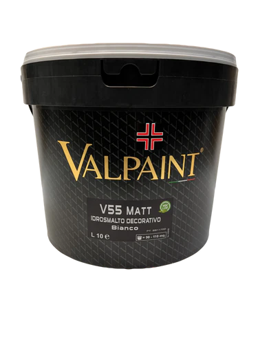 Smalto Murale - V55 Matt BIANCO -   Idrosmalto Decorativo Valpaint