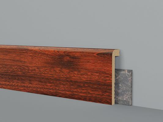 HD SKIRTING - COLOR SELECTION JC999 MOGANO - COPRI BATTISCOPA 2000X100X25 mm  - TUTTI I COLORI - ARD