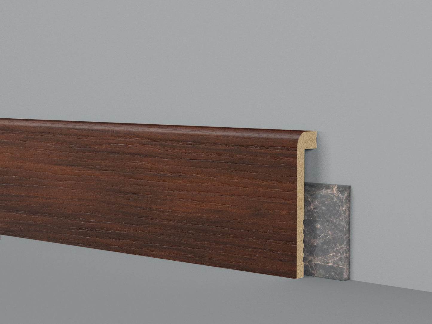 HD SKIRTING - COLOR SELECTION JC999 NOCE - COPRI BATTISCOPA 2000X100X25 mm  - TUTTI I COLORI - ARD