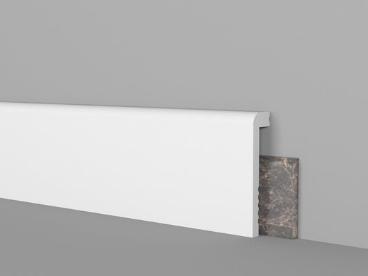 HD SKIRTING - COLOR SELECTION JC999 BIANCO - COPRI BATTISCOPA 2000X100X25 mm  - ARD