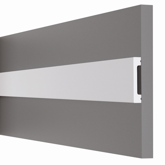 LE BOISERIE  - Cornici a parete JX106 | Bianco 2000x50x13mm - ARD