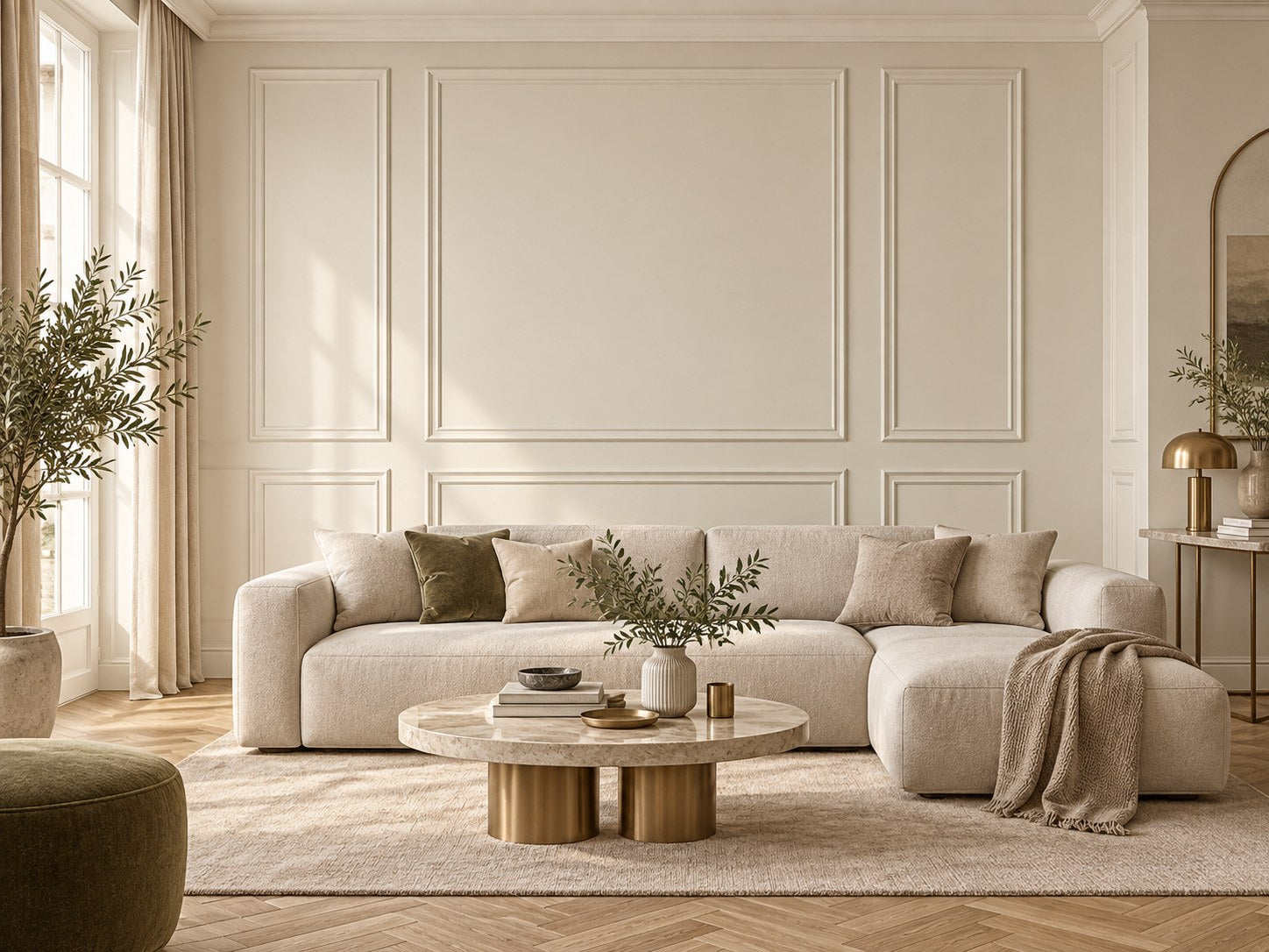 Boiserie in un soggiorno